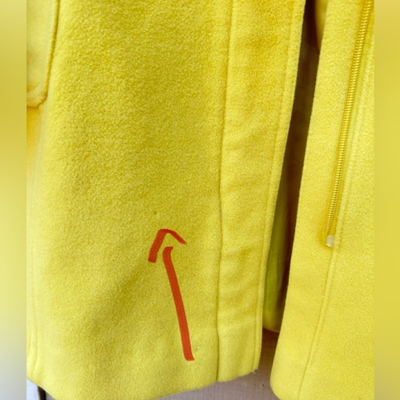 Tommy Hilfiger Yellow Wool Blend Pea Coat Jacket - Picture 15 of 15